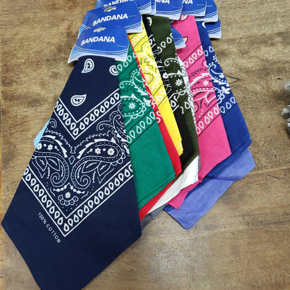 Bandana Paisley Solid Colors