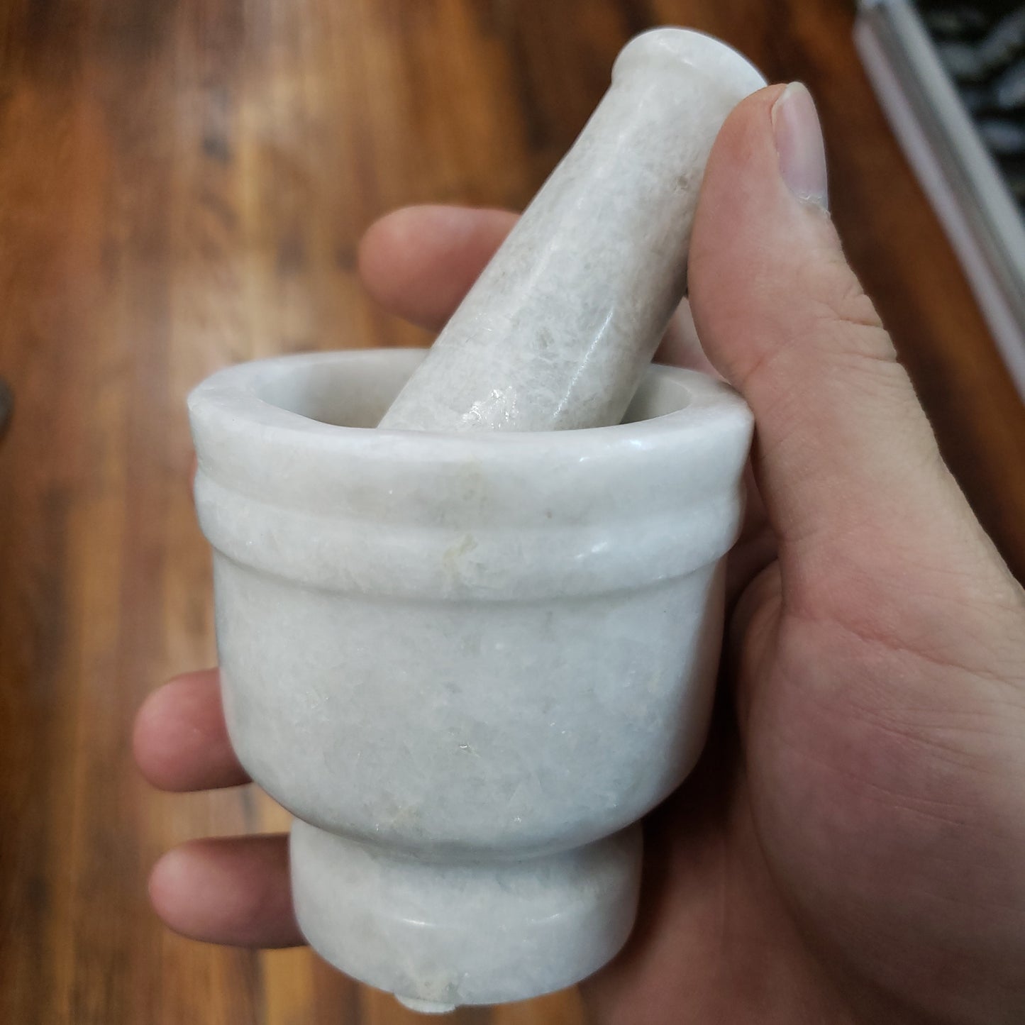 White Marble Mortar and Pestle