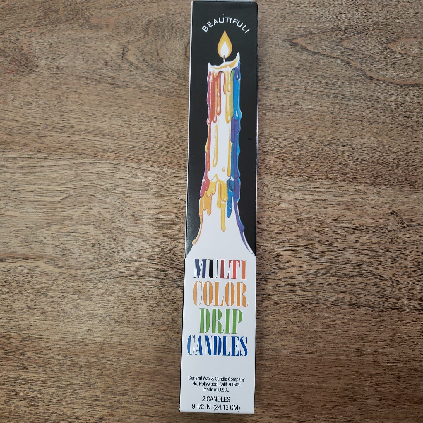 Drip Candles Multi Color 9.5in