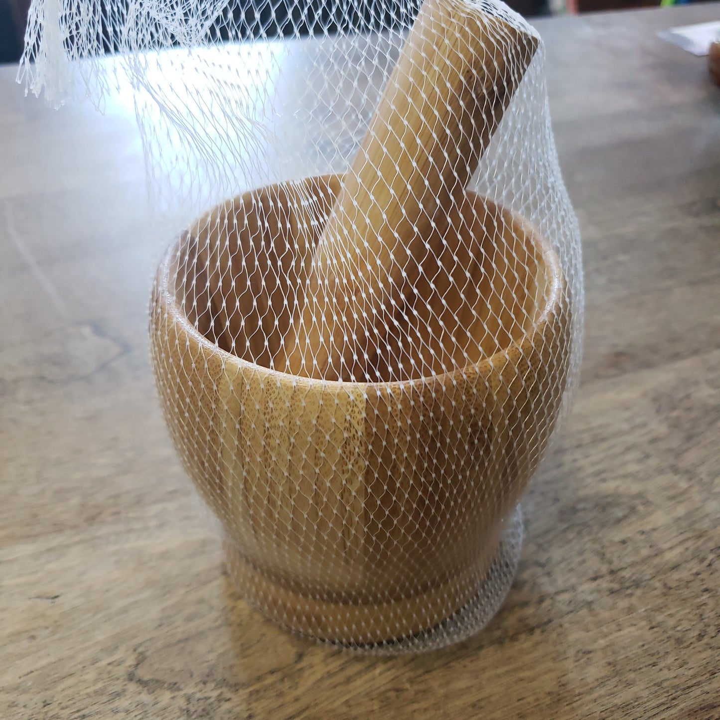 4" Wood Mortar and pestle