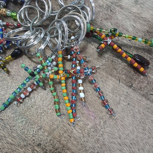 Cross Bead Keychain