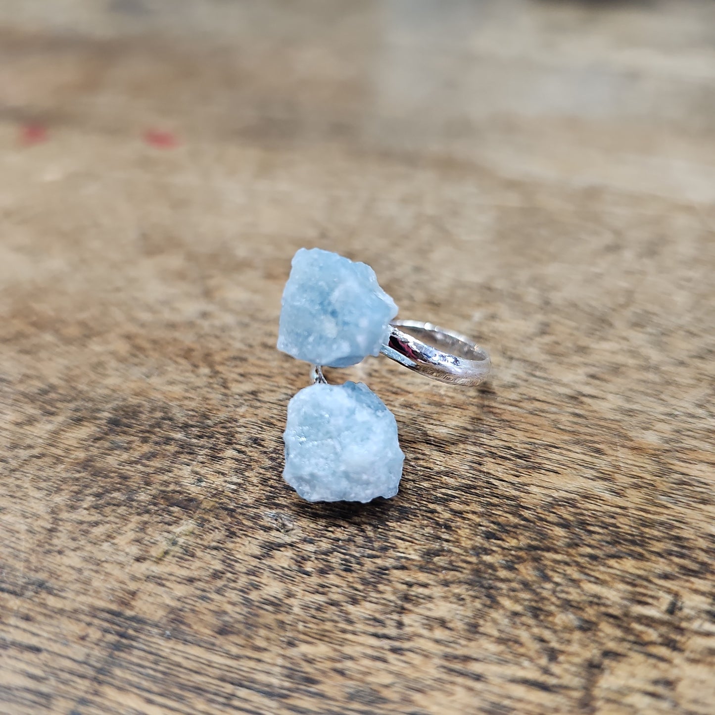 Adjustable Rough Stone Ring