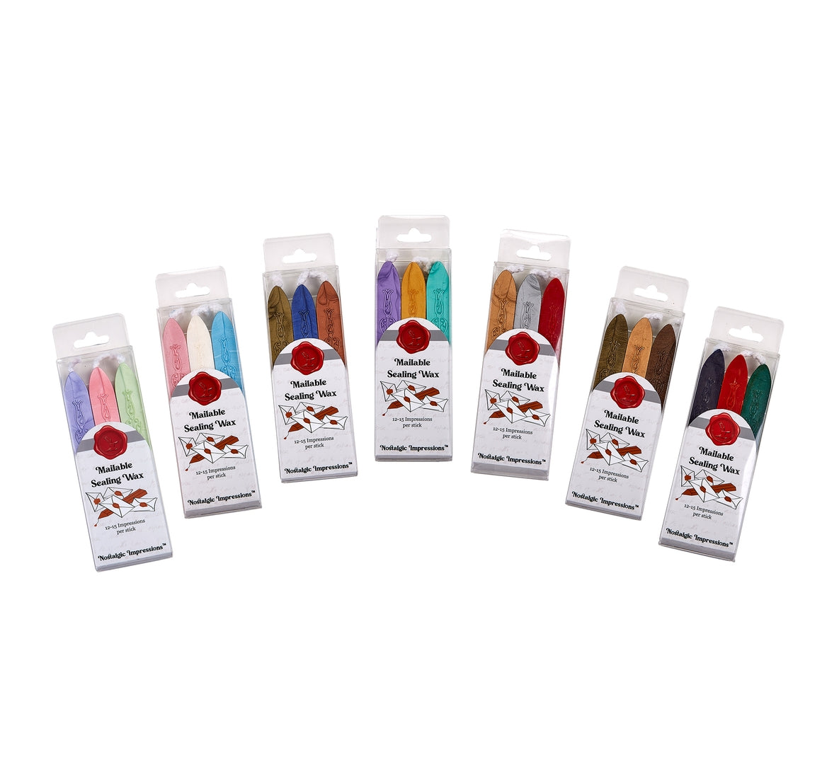 Sealing Wax Sticks with wick 3PK- 25+ colors