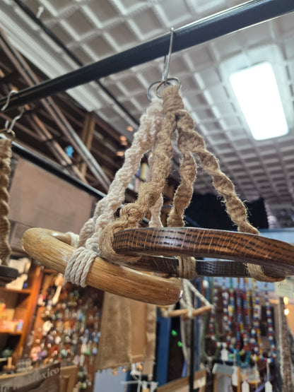 Macrame Hanger/ wooden ring