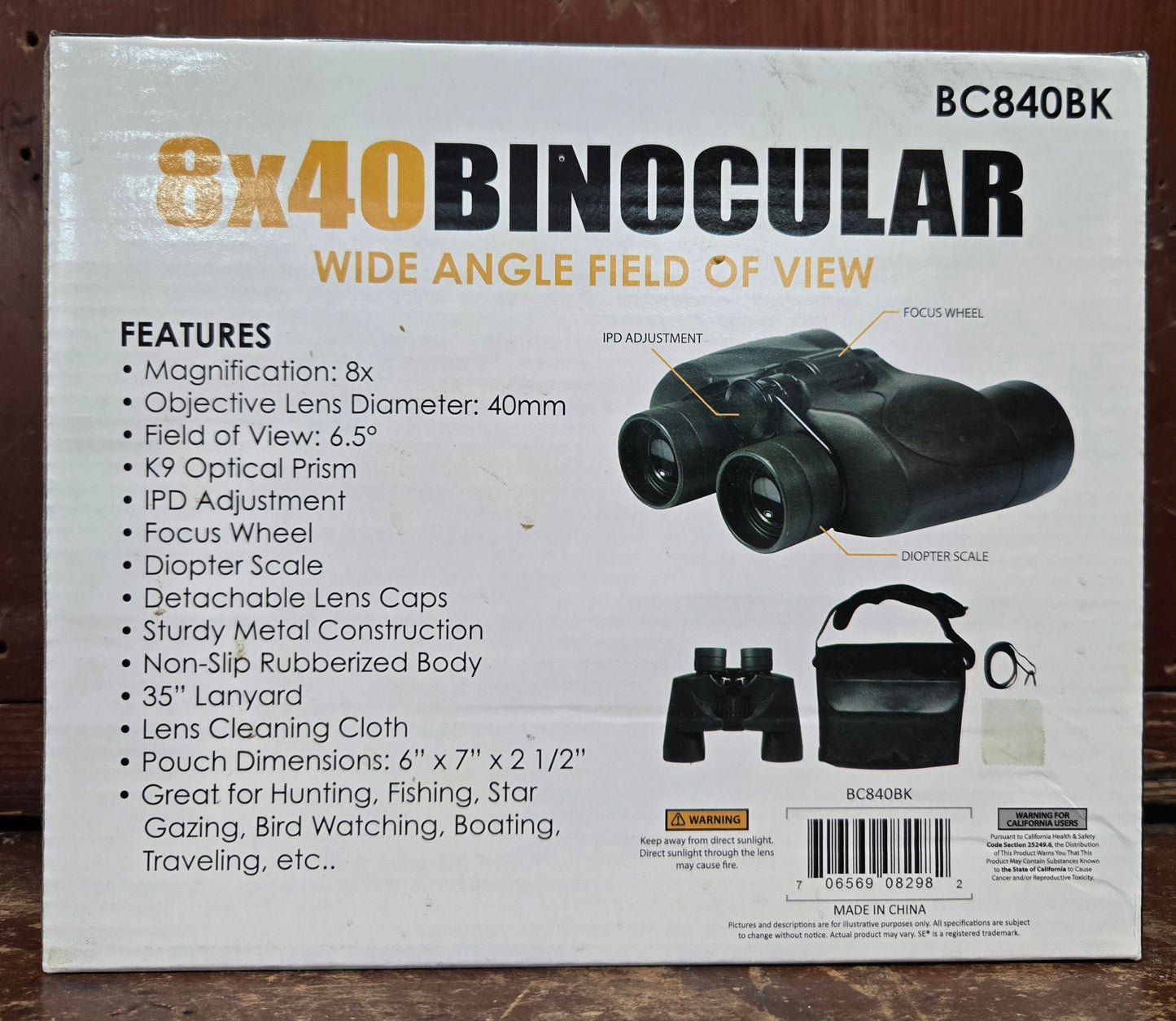 Binocular 8x40 BC0840BK