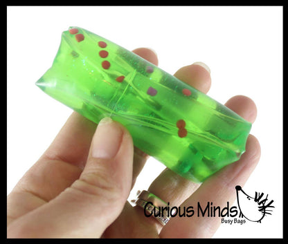 Tiny Water Filled Tube Snake Stress Toy - Squishy Wiggler