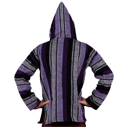 Baja Joy Pull Over Hoodie Purple & Grey