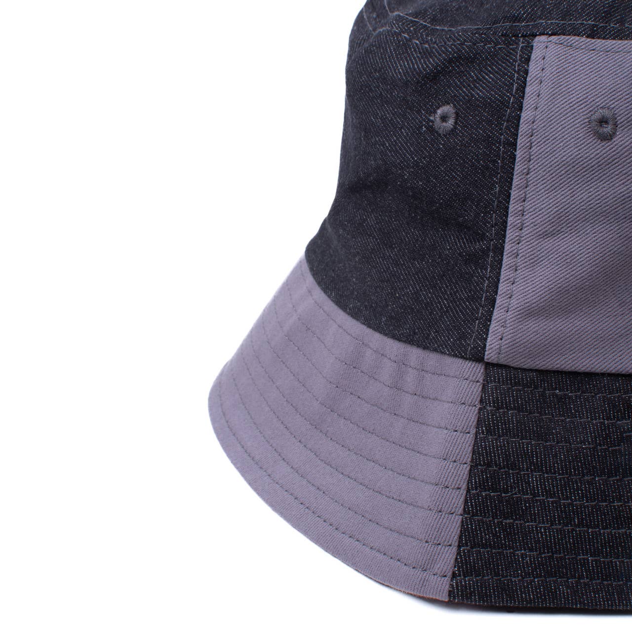 Unisex Two Tone Denim Bucket Hats -BHT1004: L/XL / LIGHT BLUE