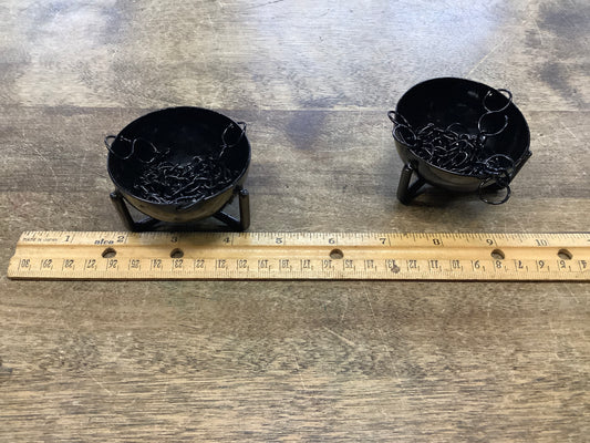 Black incense pot with chains