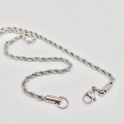 Stainless Steel Twist Chain Men's Necklace