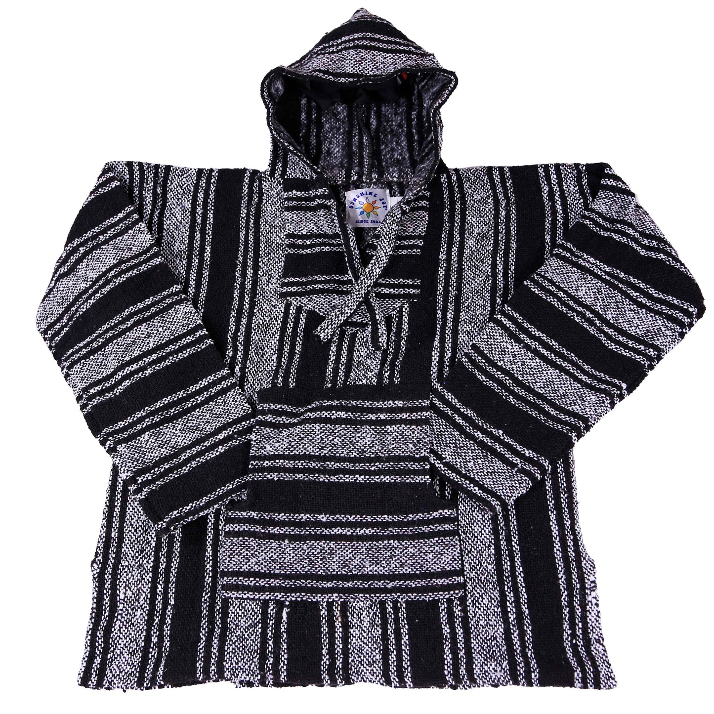 Baja Joy Pull Over Hoodie Black & Grey