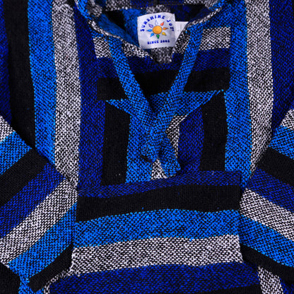 Baja Joy Pull Over Hoodie Blue Stripe