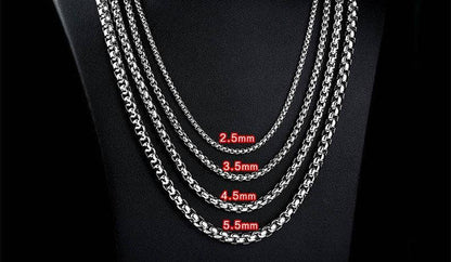 Square Chain Necklace | Stainless Steel