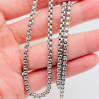 Square Chain Necklace | Stainless Steel