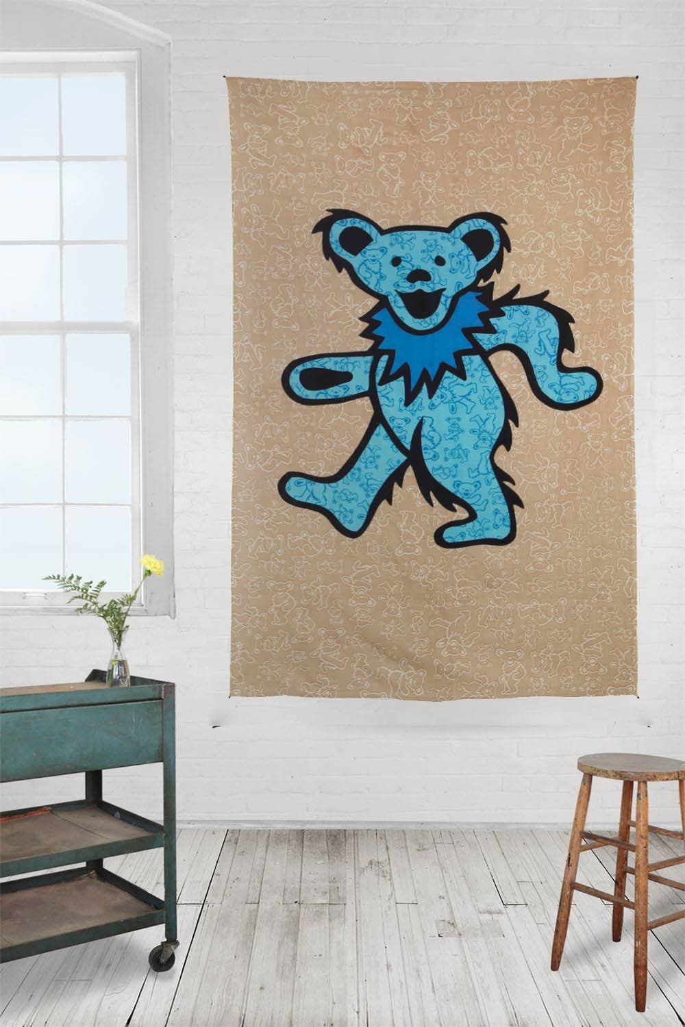 Grateful Dead Tapestry Dancing Bear 52x80" Hippie Tapestries