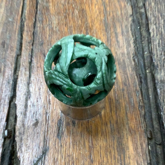 Jade Triple Nesting Spheres Carvings