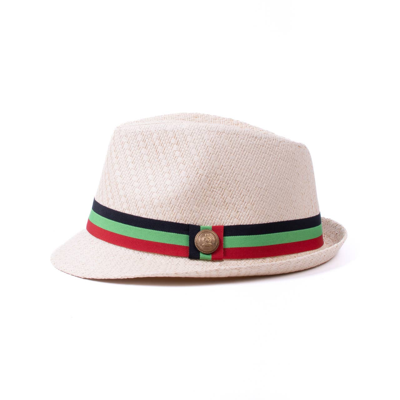 S/S Pan African Flag Banded Fashion Fedora Hat - FSS17130: L/XL / BLACK