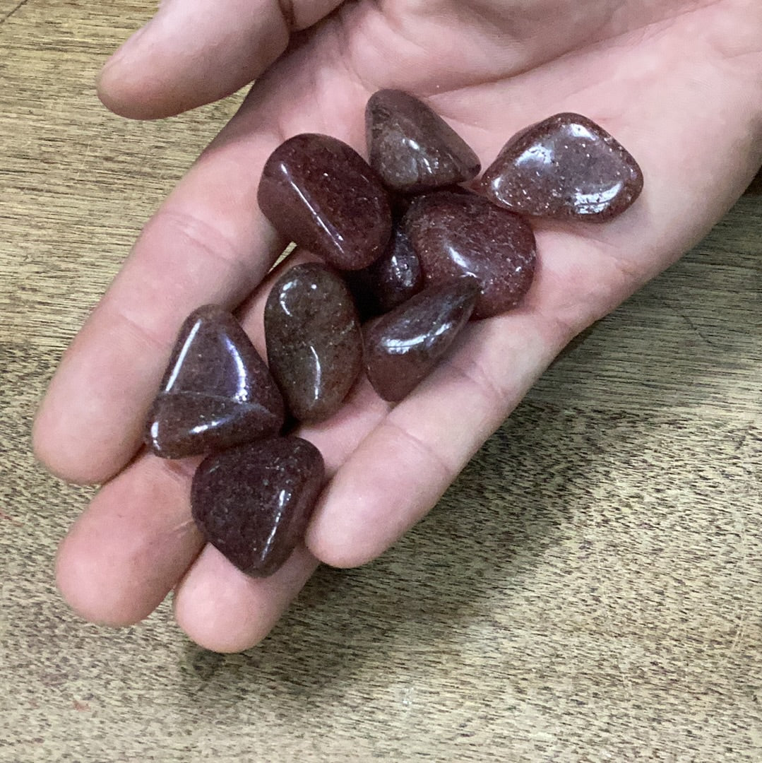 Red Aventurine aka Strawberry Quartz Tumbled