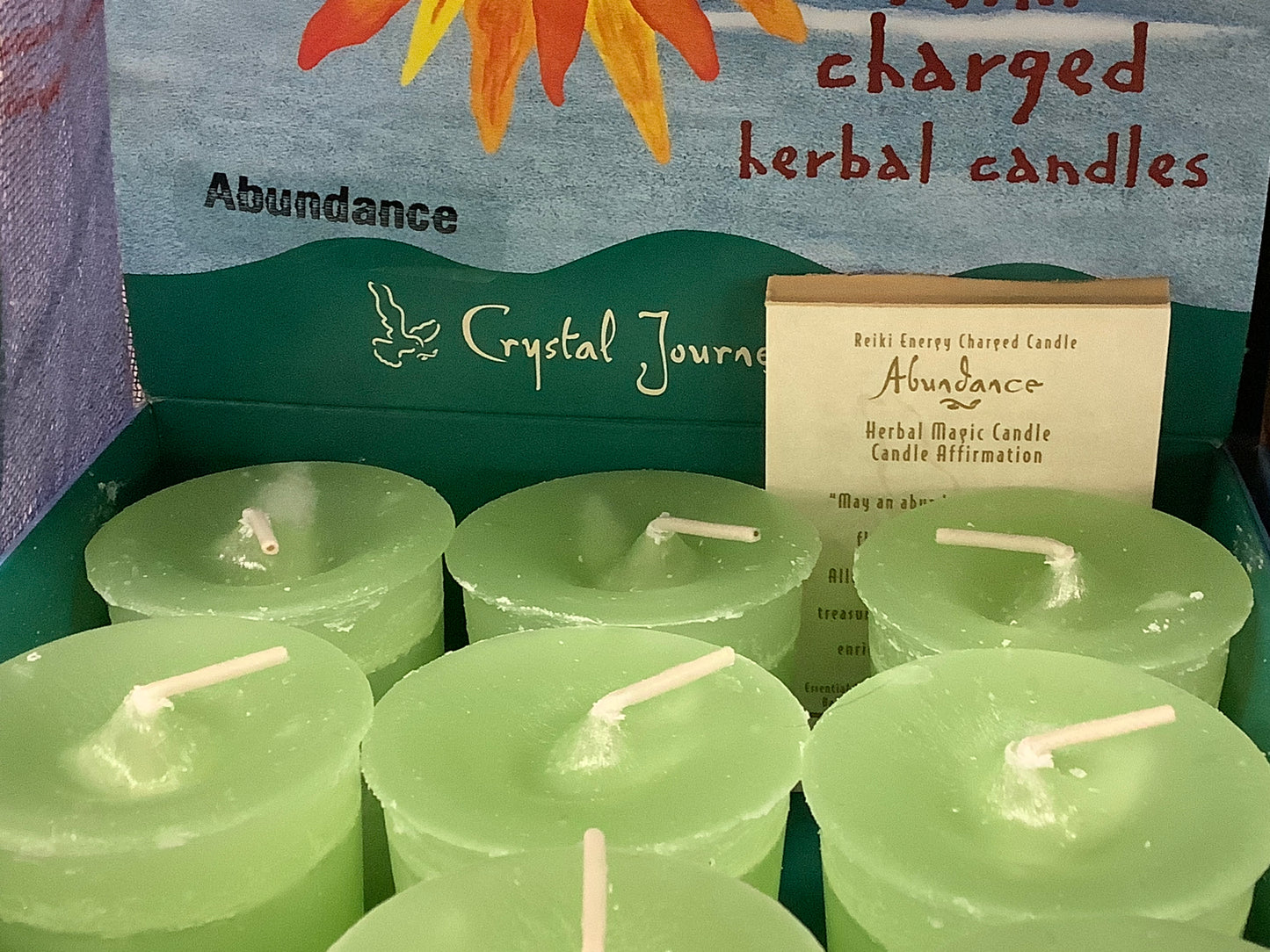 Reiki Charged Votive Candle Crystal Journey (no glass)