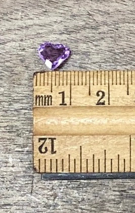 Amethyst Faceted Heart Brillian Cut