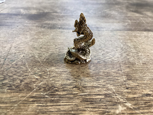 Miniature Brass Dragon Figurine