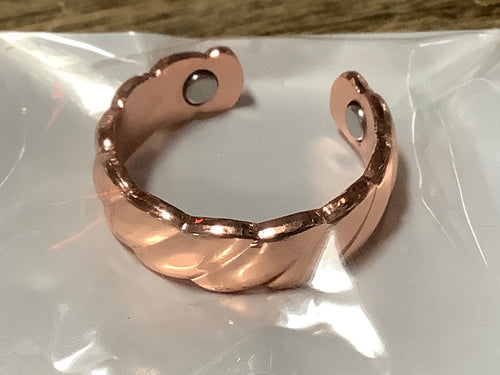 Adjustable Heavy Pure Copper Magnetic Ring (Zig Zag)