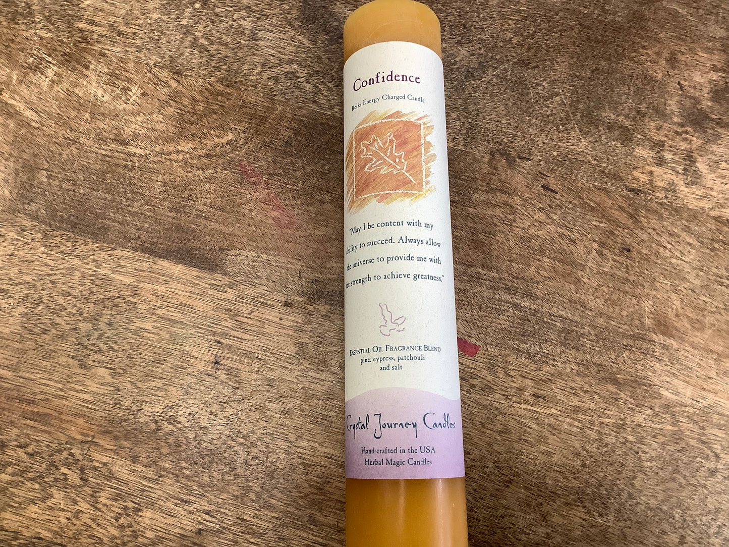 1.5" x 7" Pillar Reiki Herbal candle by Crystal Journeys