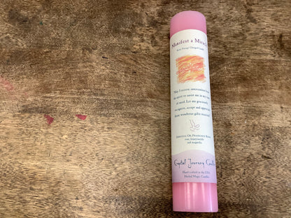 1.5" x 7" Pillar Reiki Herbal candle by Crystal Journeys