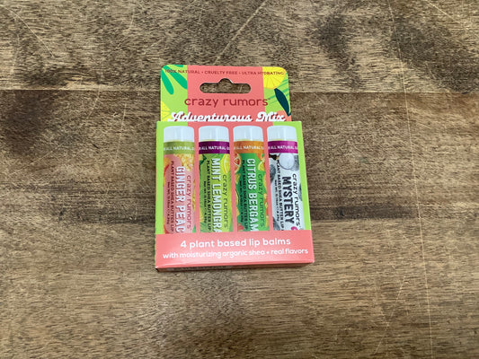 Crazy rumors adventurous mix lip balm 4pk