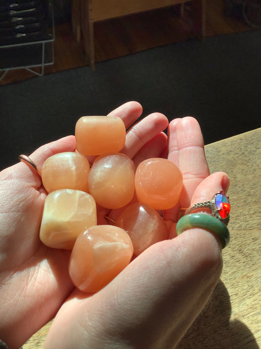 Honey Caramel Calcite Tumbled