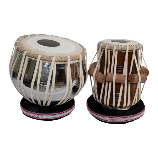 Banjira Pro Tabla Set Nickel Plated Brass Bayan And 5.75-Inch Dayan