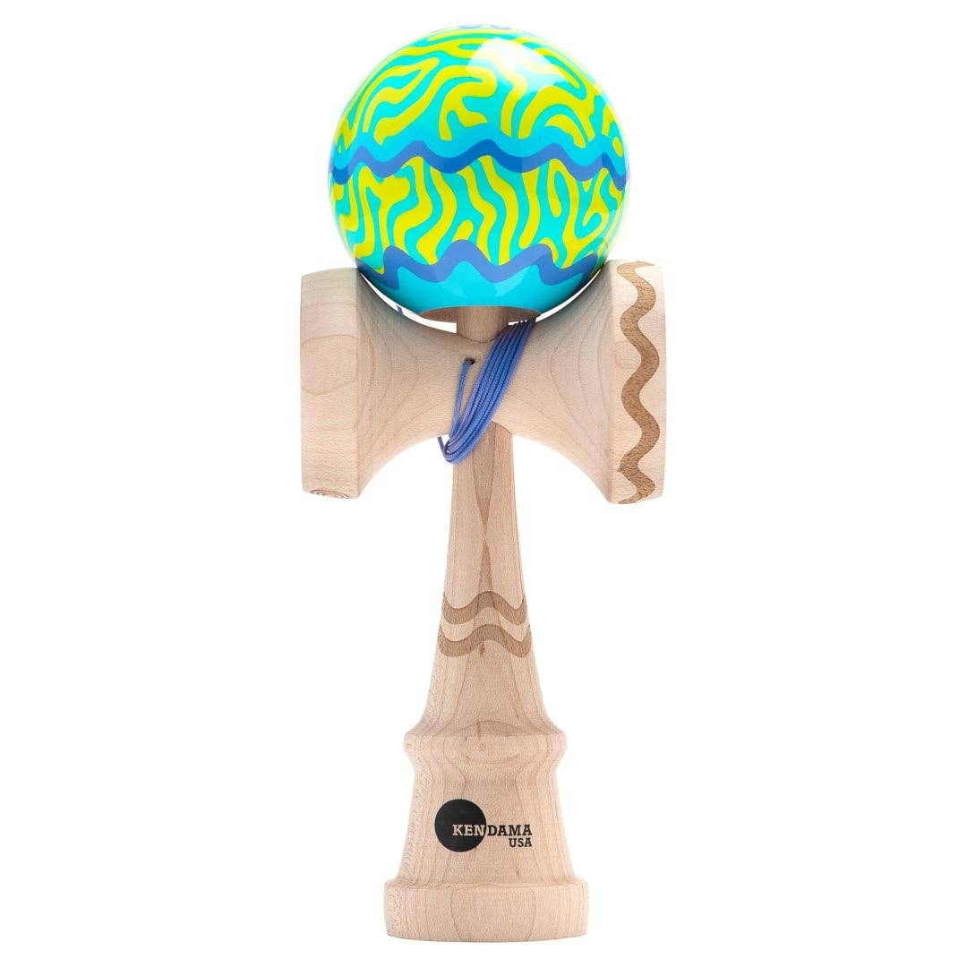 Kaizen Kendama - Nova Shape - Coral: Purple/Aqua