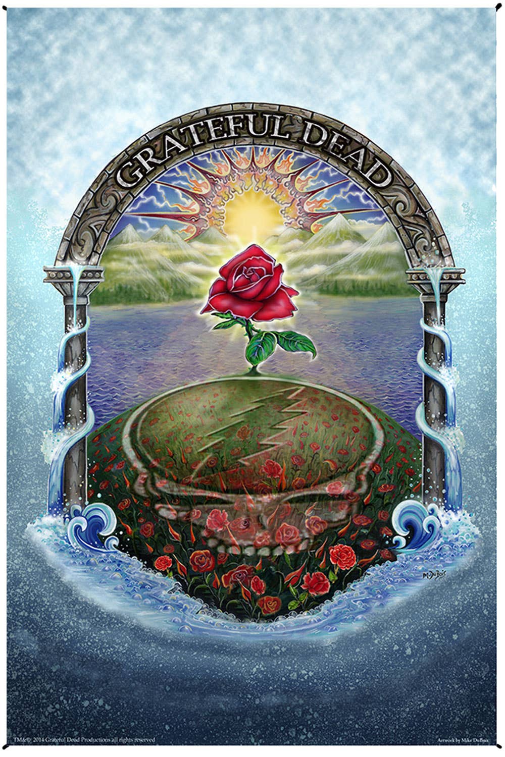 Heady Art Print Tapestry Grateful Dead Rose Garden