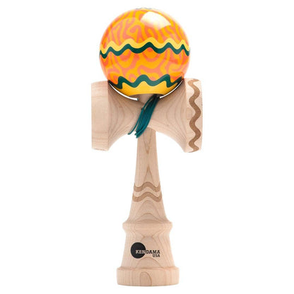 Kaizen Kendama - Nova Shape - Coral: Purple/Aqua