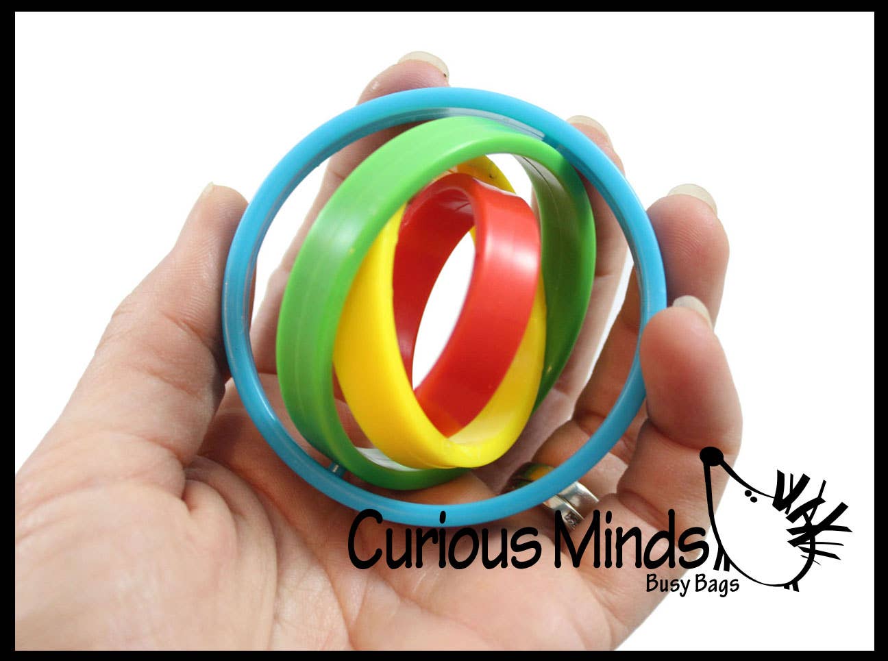 Spinning Rotating Rings Fidget Toy - Soothing Sensory Movi