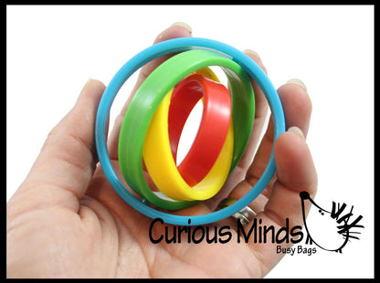 Spinning Rotating Rings Fidget Toy - Soothing Sensory Movi