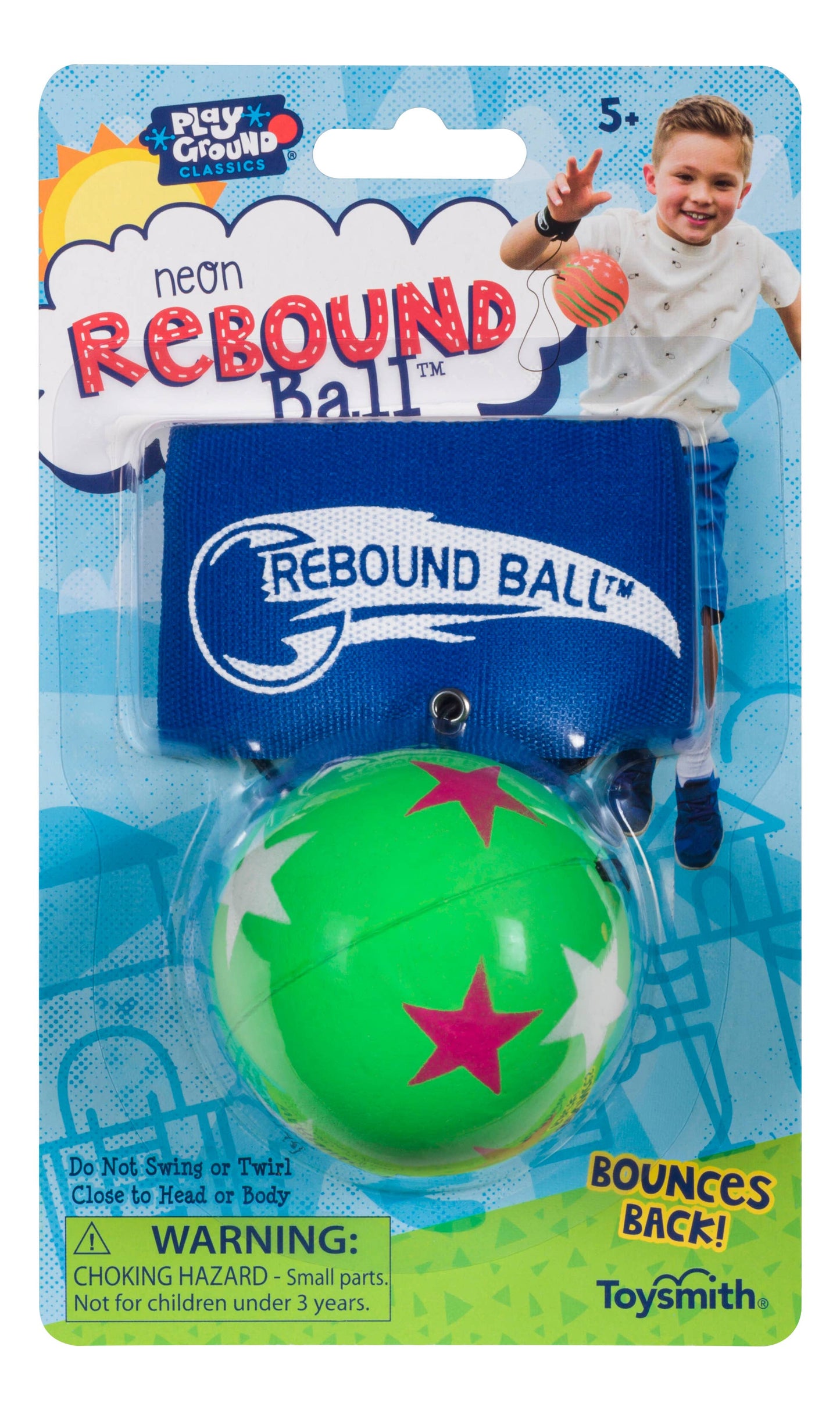 Playground Classics Neon Rebound Ball, Assorted Colors