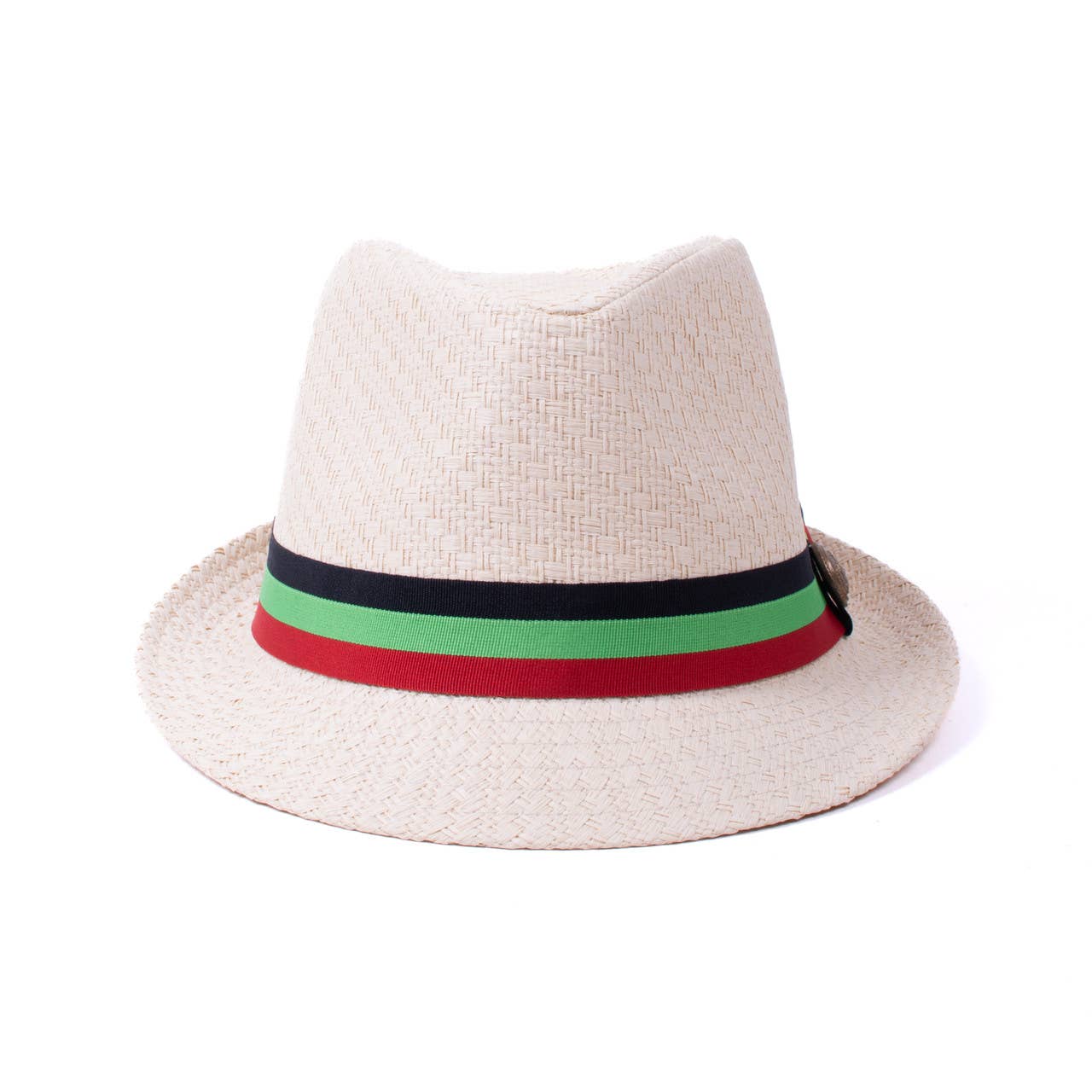 S/S Pan African Flag Banded Fashion Fedora Hat - FSS17130: S/M / BLACK