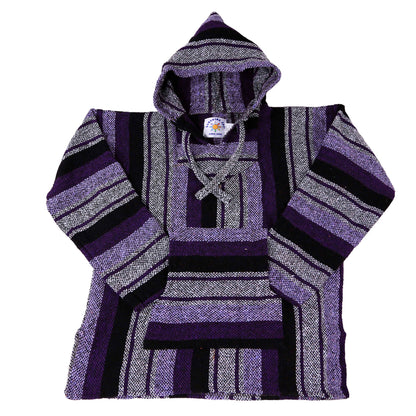 Baja Joy Pull Over Hoodie Purple & Grey