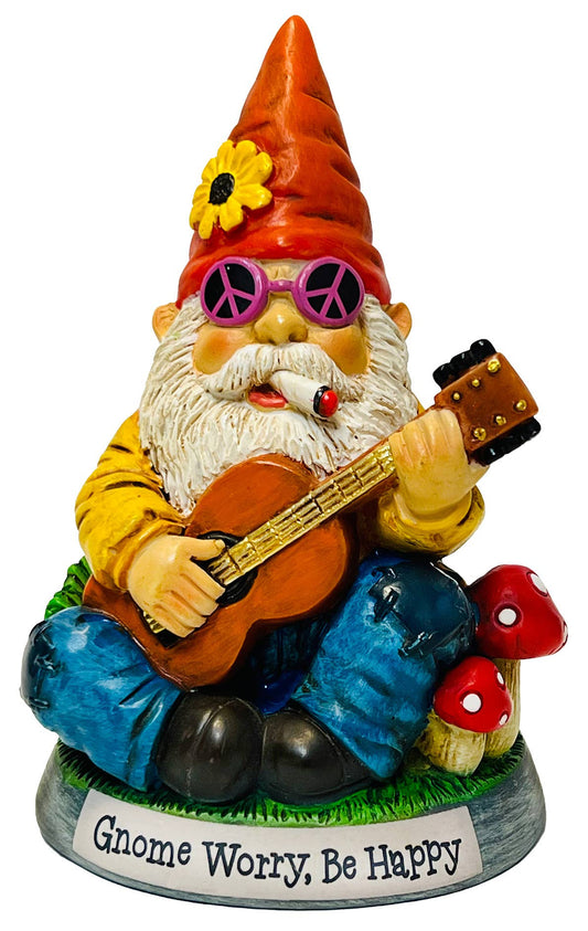 Groovy Gnome Figurine - Gnome Worry, Be Happy