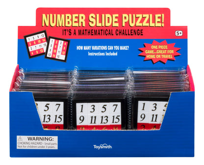 Number Slide Puzzle, Math Challenge, Pocket/Travel Size