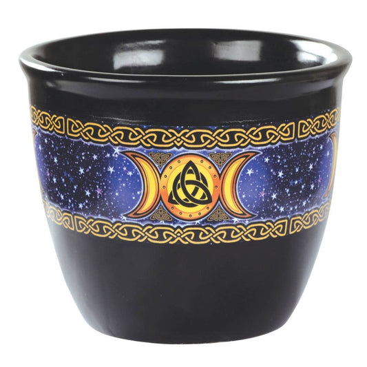 Triple Moon Smudge Pot