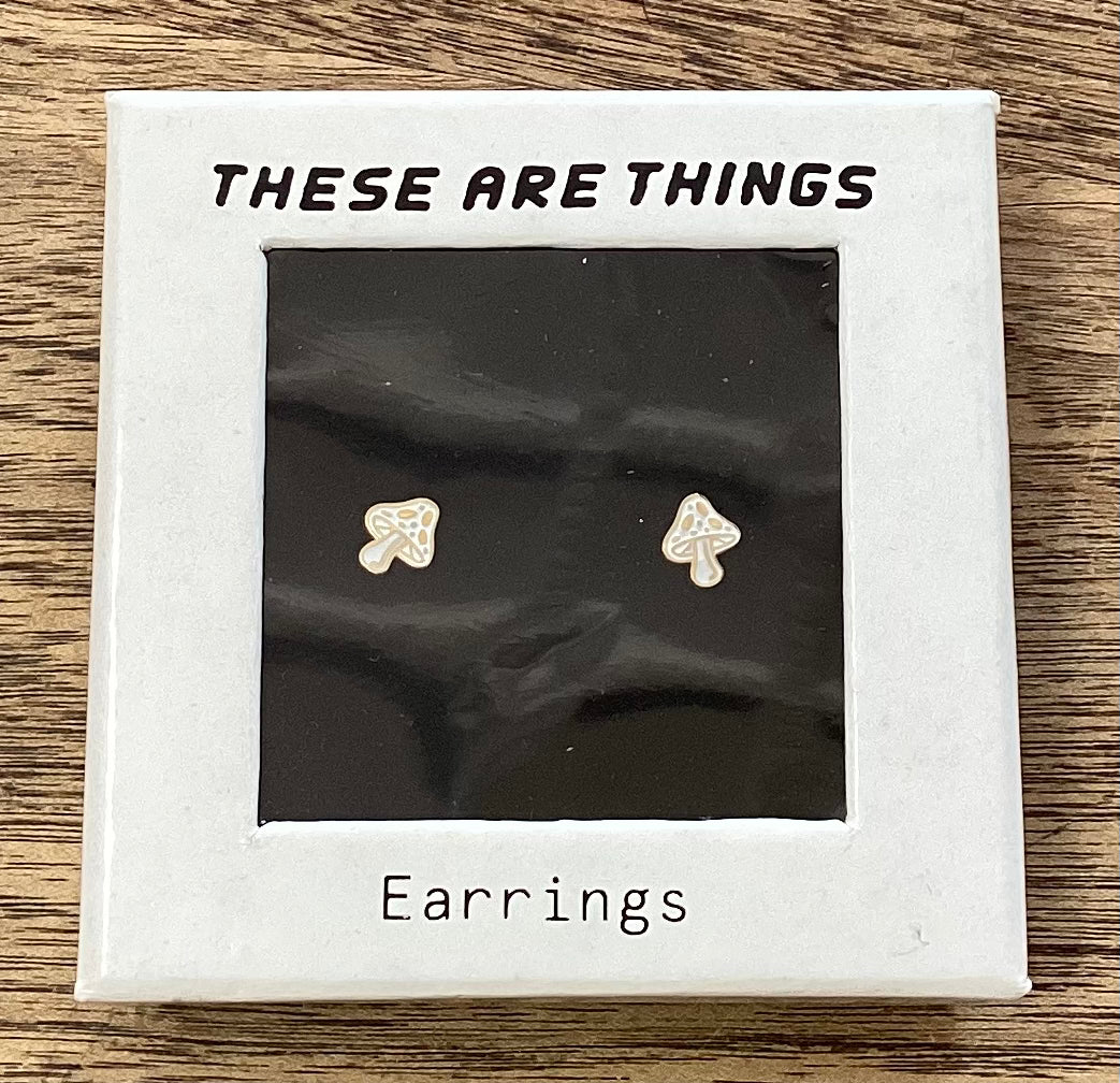 These Are Things Enamel Stud Earrings