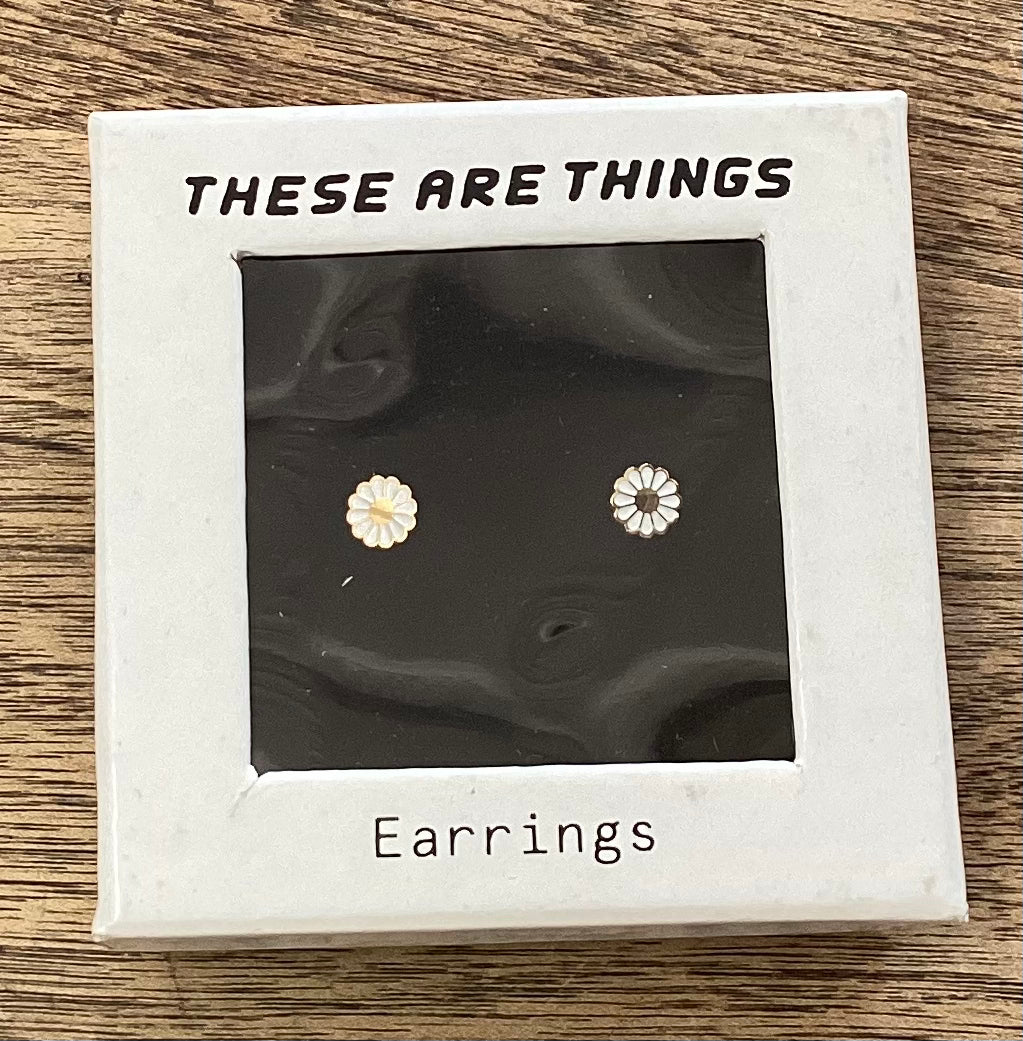 These Are Things Enamel Stud Earrings