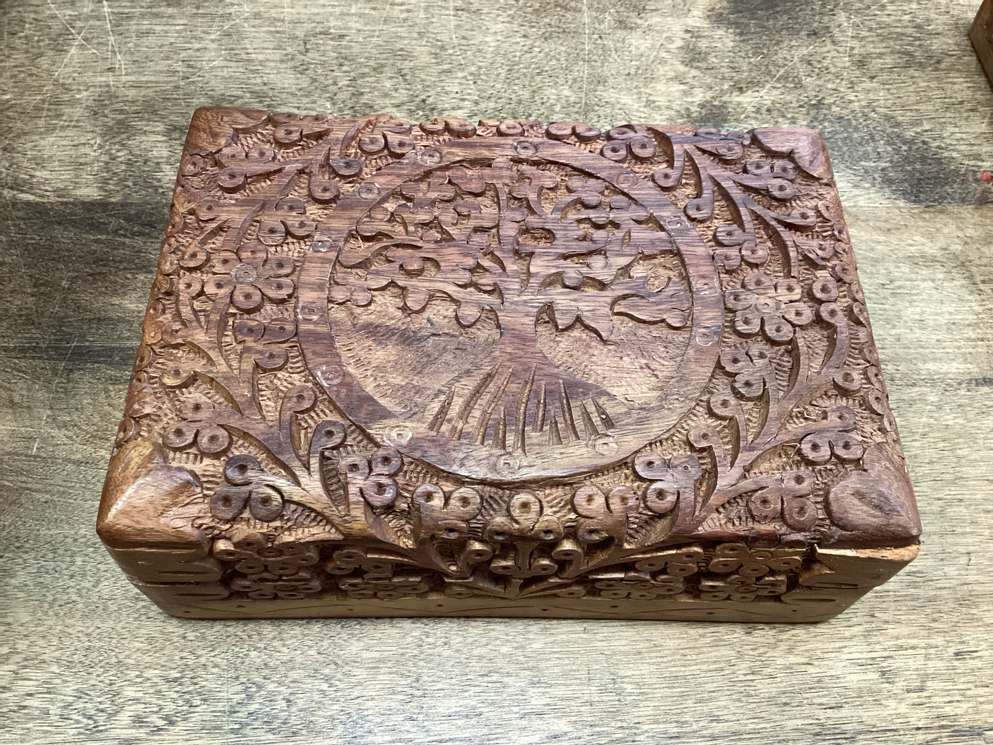 Carved Wood Box