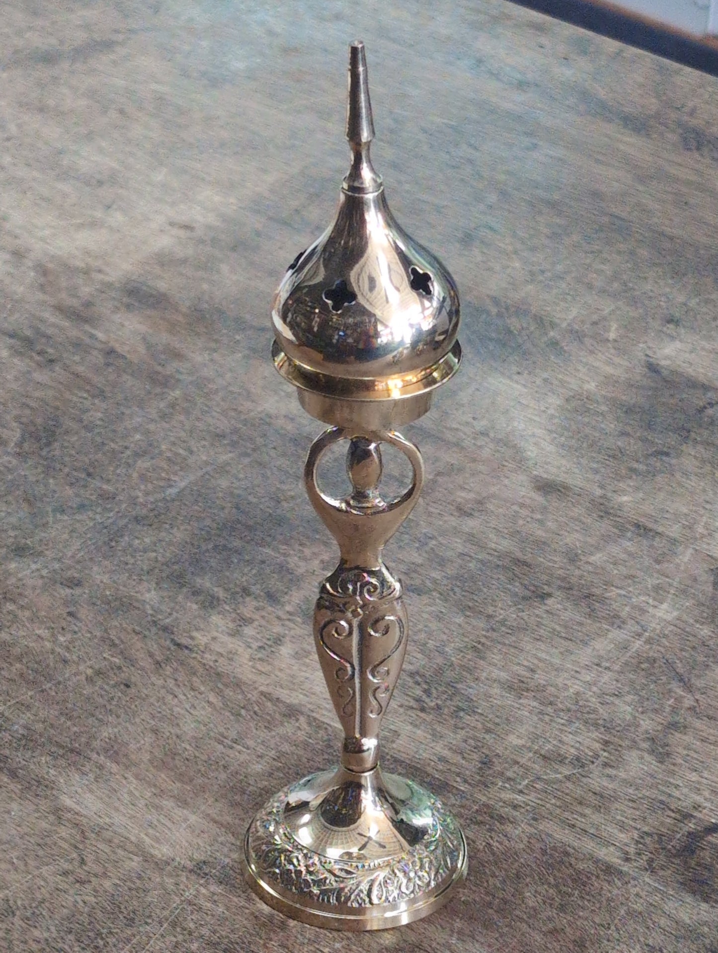 Brass Goddess Cone Incense Burner