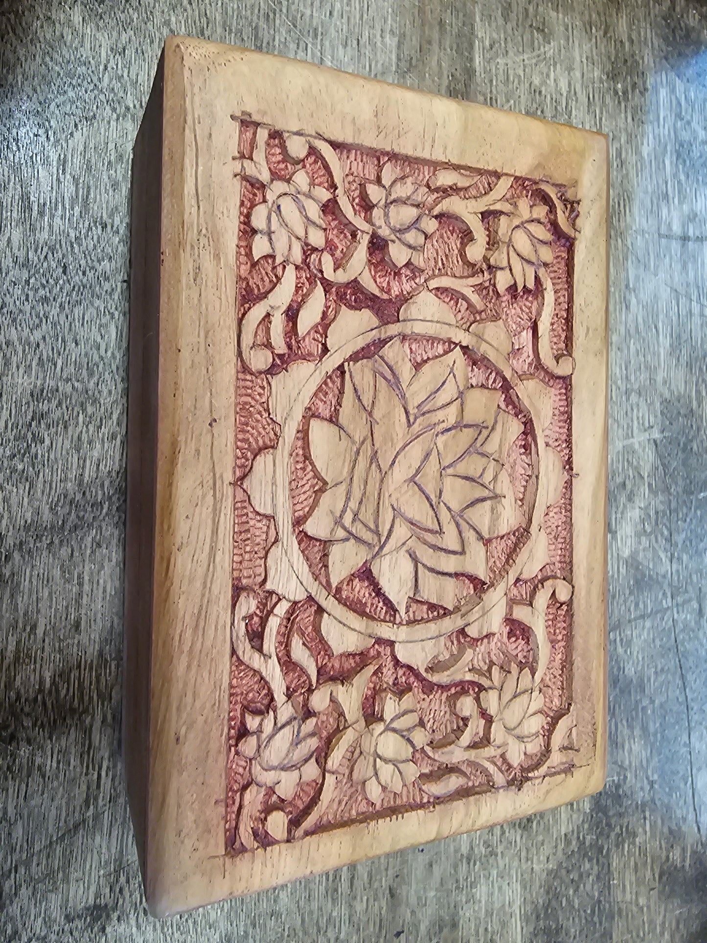 Carved Wood Box