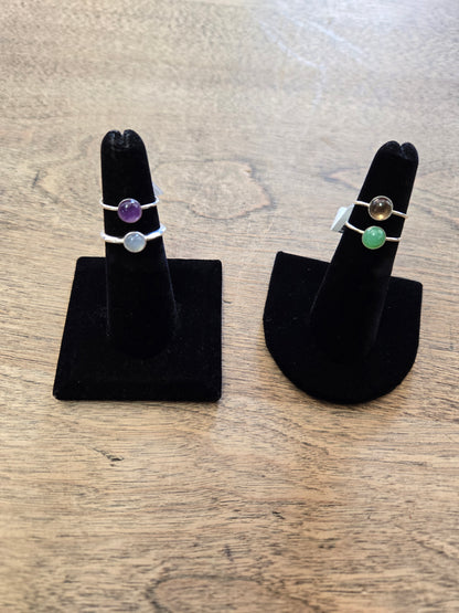 Sterling Silver Rings with Stones