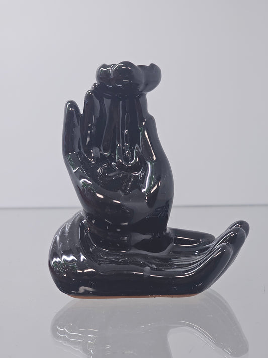 Ceramic Backflow Incense Burner Meditation Hands