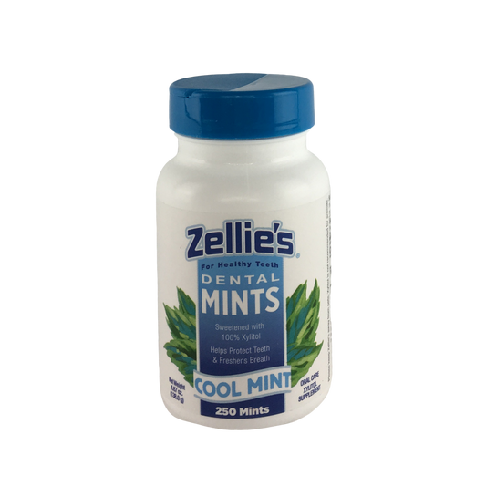 Zellie's Xylitol Dental Mints - Cool Mint 250ct Jar